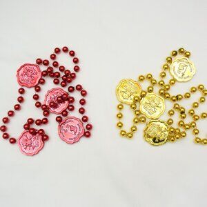 ⚡️Gasparilla Tampa Pirate Skull-  Mardi Gras Parade Beaded Necklaces (1821-2021)